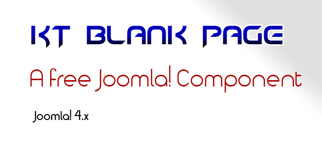 KT Blank Page - a joomla component